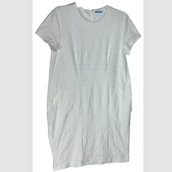 J McLaughlin ladies dress White Catalina Cloth large textured knit capsule day - Picture 1 of 10